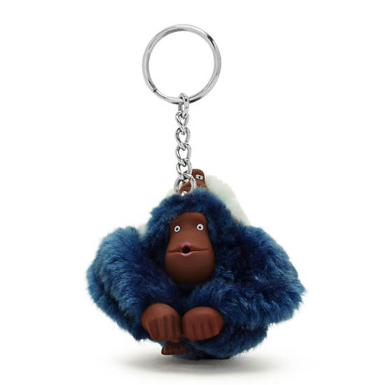 Kipling Mom And Baby Mode Sven Monkey Keychain Accessoires Blauw | BE 1945EB